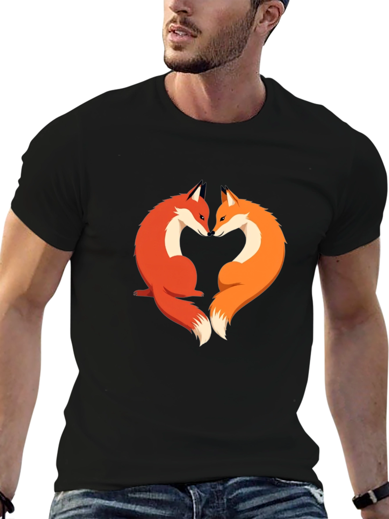 Fox Love Graphic Tee - Stylish & Unique Design