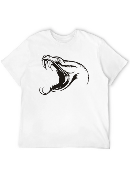 Mens Black Snake Graphic Tee