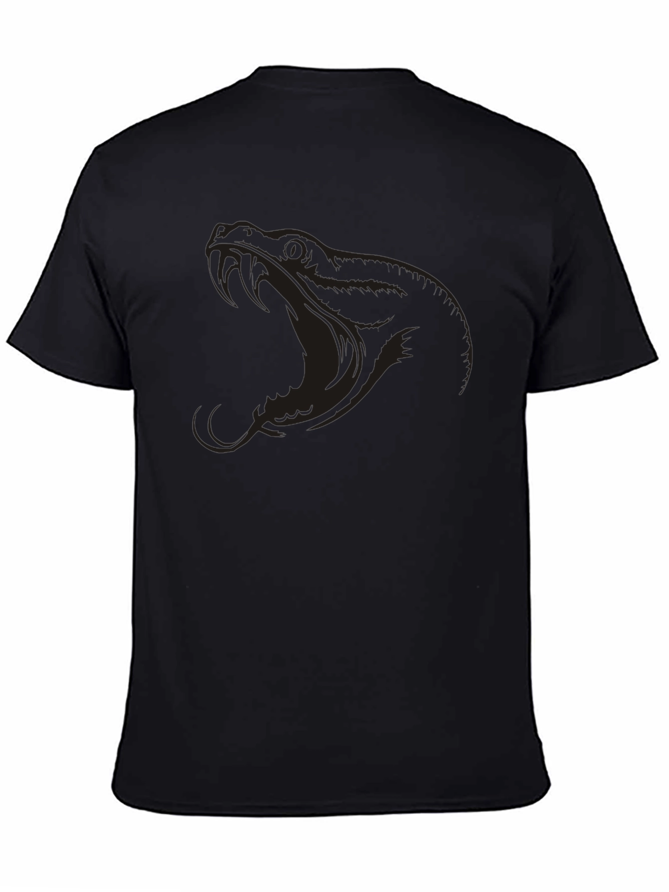 Mens Black Snake Graphic Tee