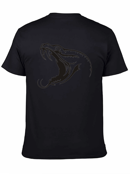 Mens Black Snake Graphic Tee