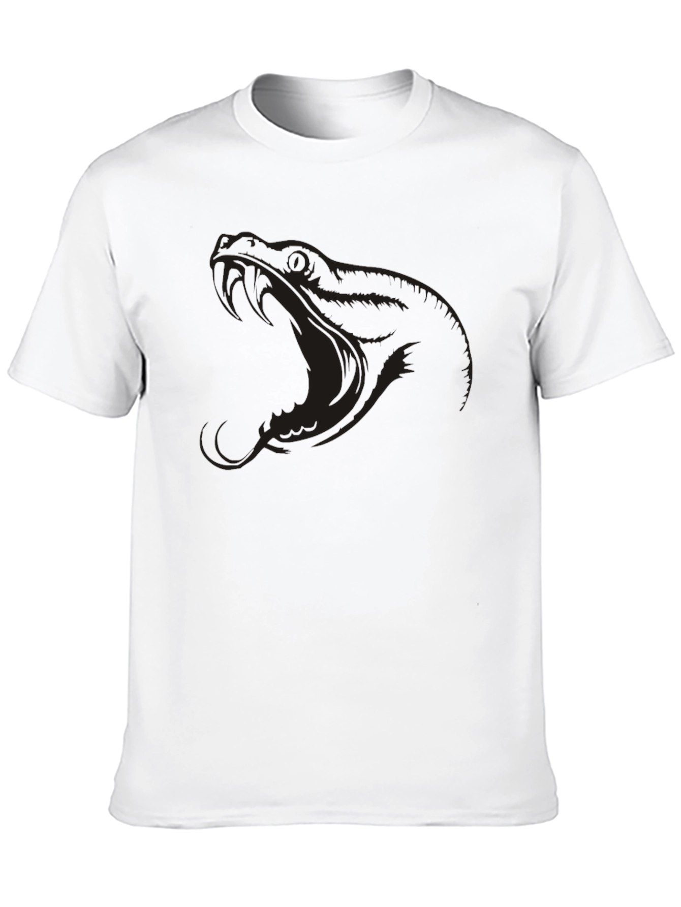 Mens Black Snake Graphic Tee