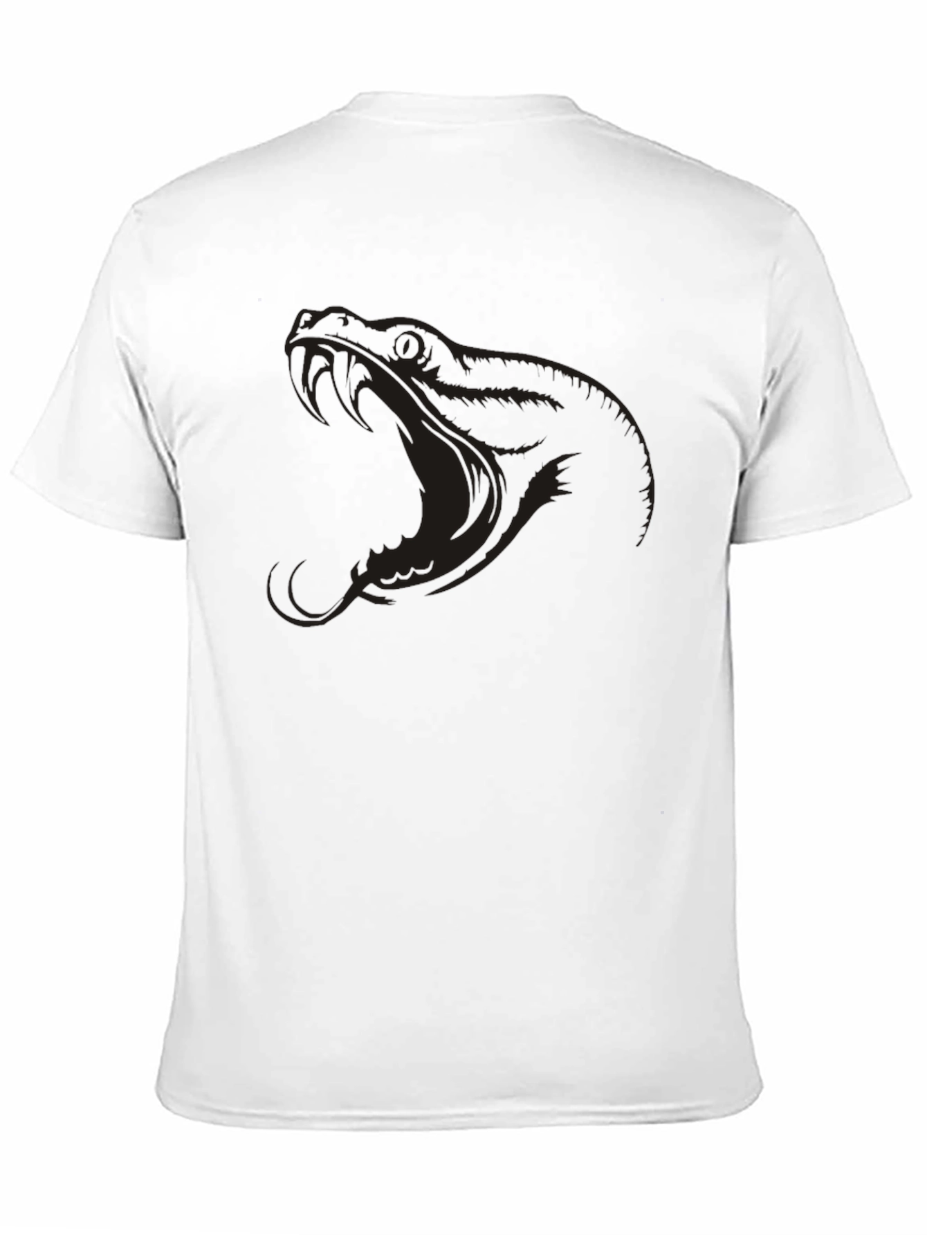 Mens Black Snake Graphic Tee