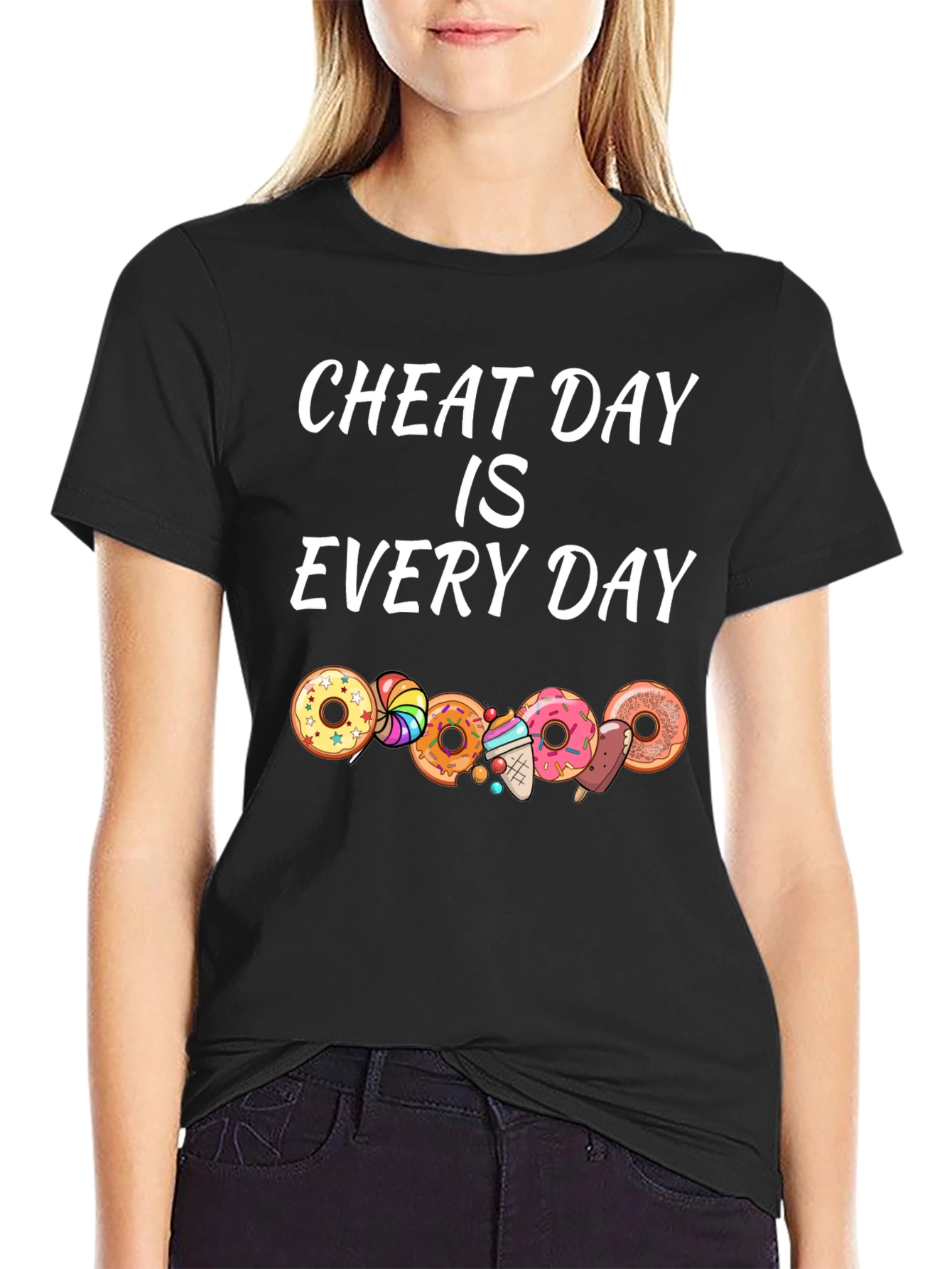 Cheat Day Every Day T-Shirt Donut Design