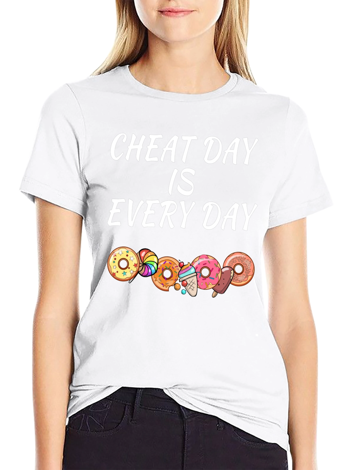 Cheat Day Every Day T-Shirt Donut Design