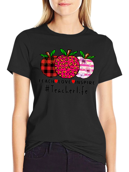 Teacher Life Apple T-Shirt