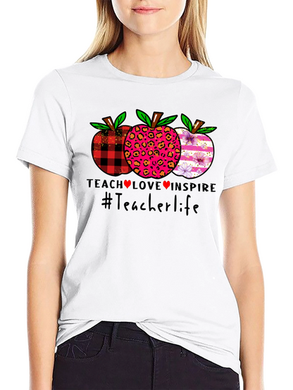 Teacher Life Apple T-Shirt