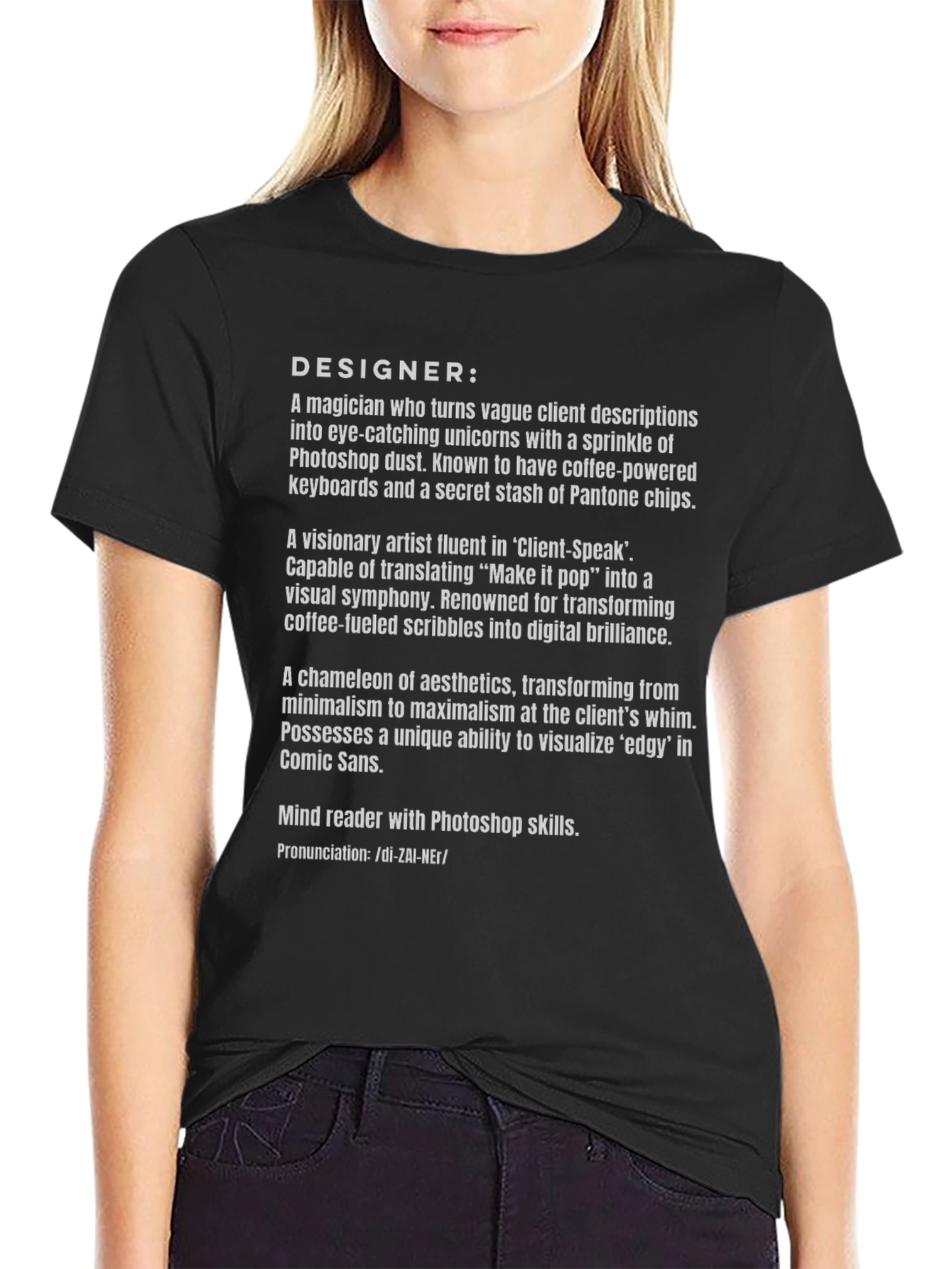 Designer Definition Black T-Shirt