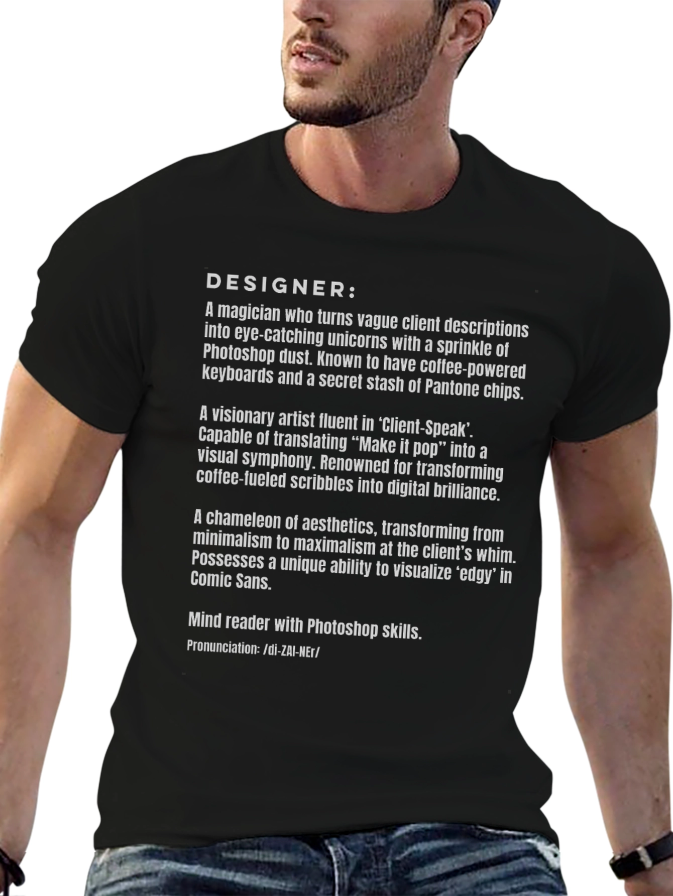 Designer Definition Black T-Shirt