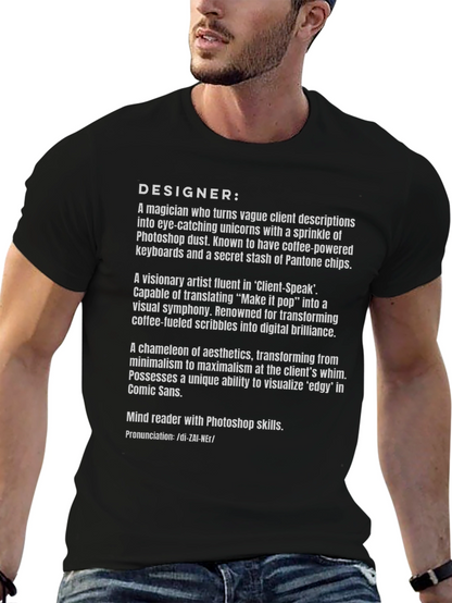 Designer Definition Black T-Shirt