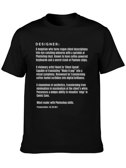 Designer Definition Black T-Shirt