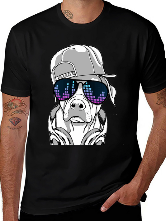 Cool Dog Graphic Tee - Black T-Shirt