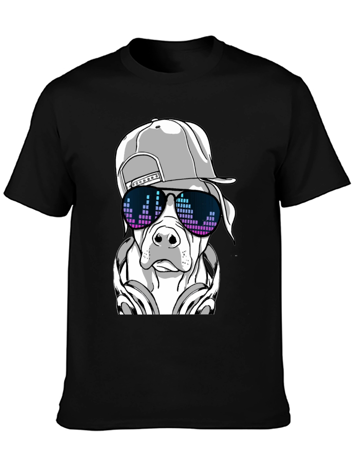 Cool Dog Graphic Tee - Black T-Shirt