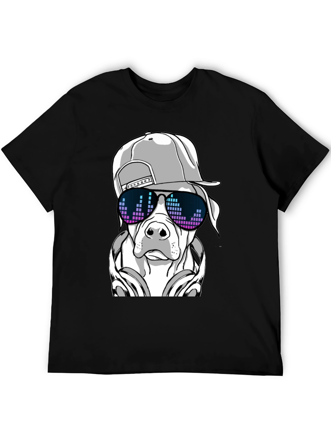 Cool Dog Graphic Tee - Black T-Shirt