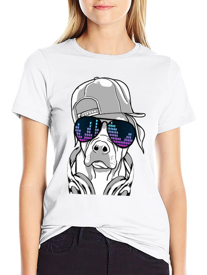 Cool Dog Graphic Tee - Black T-Shirt