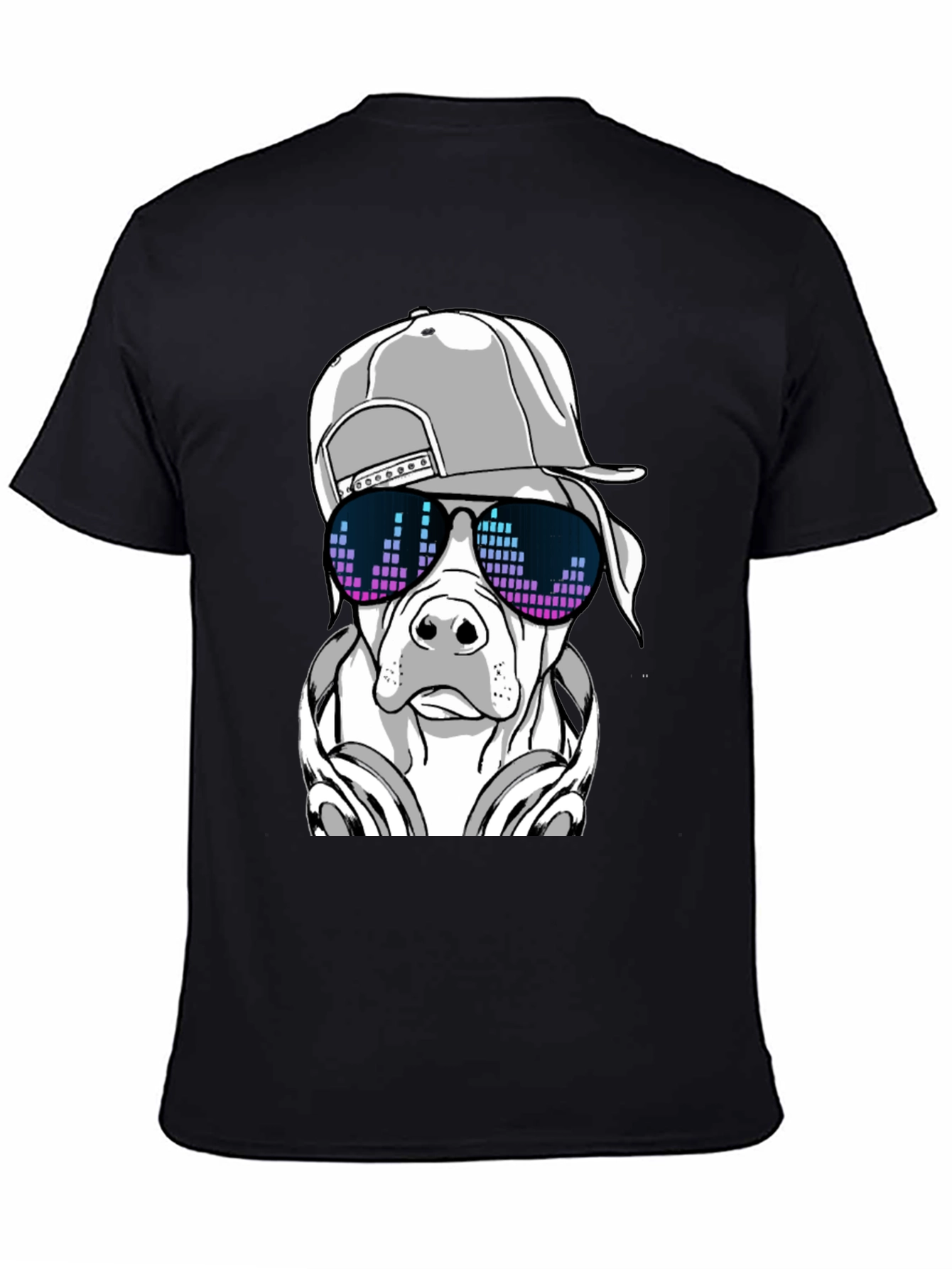 Cool Dog Graphic Tee - Black T-Shirt