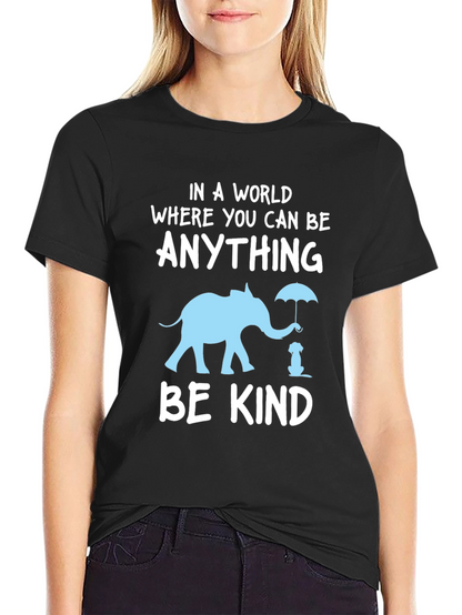 Be Kind T-Shirt: Elephant and Dog Graphic Tee