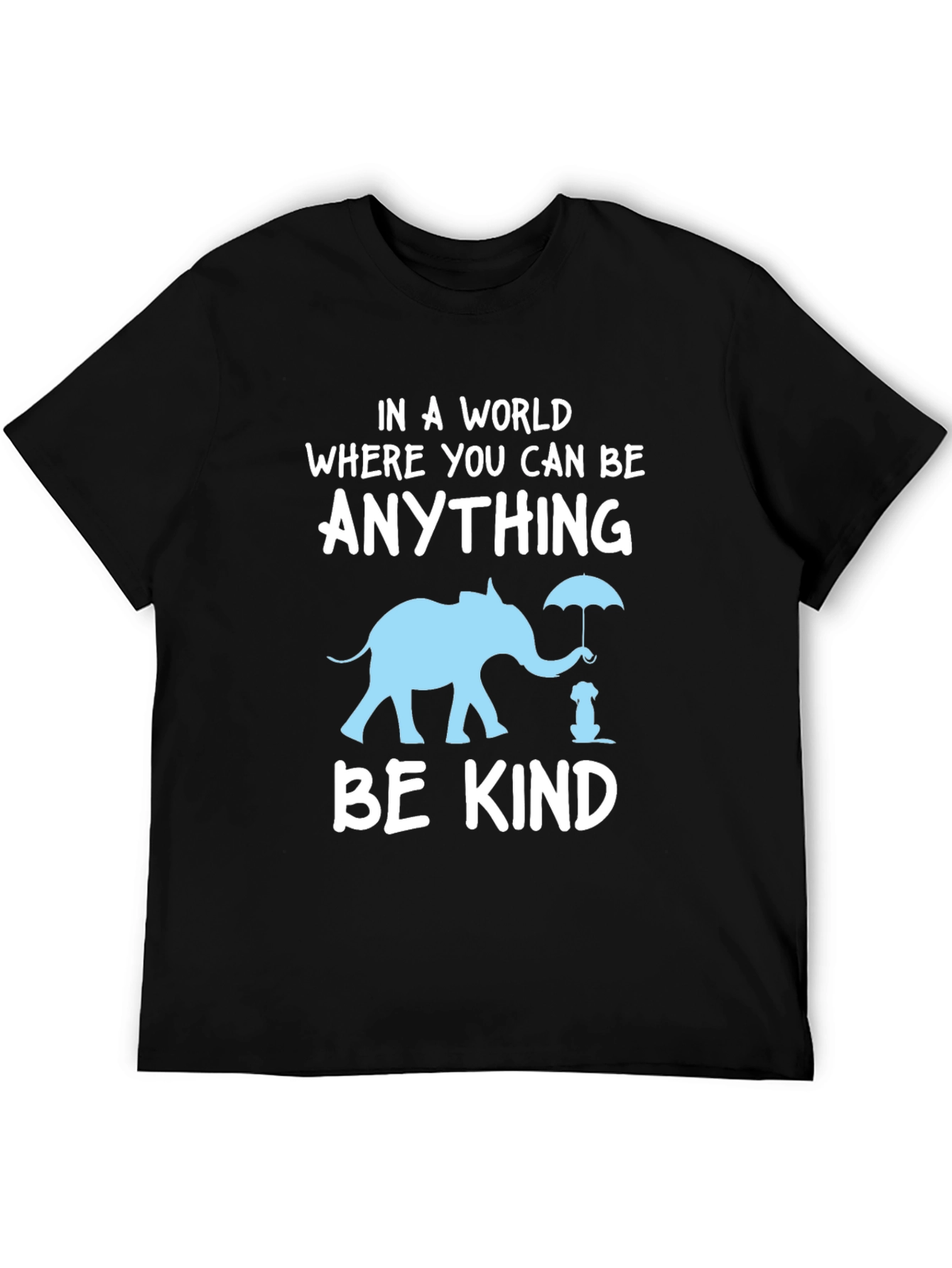 Be Kind T-Shirt: Elephant and Dog Graphic Tee