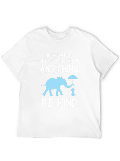 Be Kind T-Shirt: Elephant and Dog Graphic Tee
