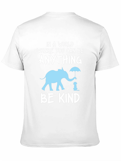 Be Kind T-Shirt: Elephant and Dog Graphic Tee