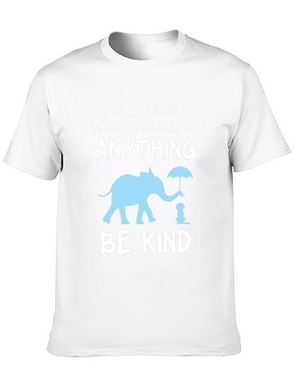 Be Kind T-Shirt: Elephant and Dog Graphic Tee
