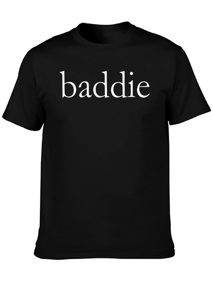 Baddie Graphic Tee - Black Cotton T-Shirt