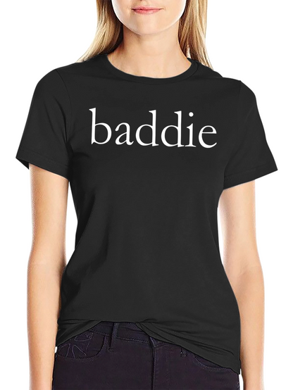 Baddie Graphic Tee - Black Cotton T-Shirt