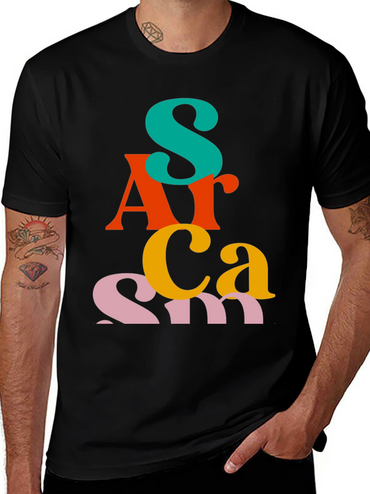 Sarcasm Graphic Tee - Unique Colorful Design
