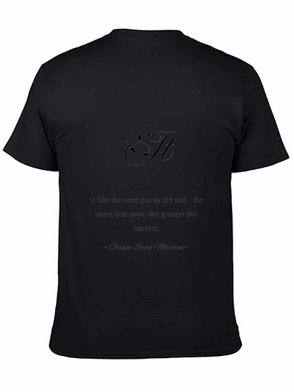 Inspirational Black T-Shirt - As the Seed Quote