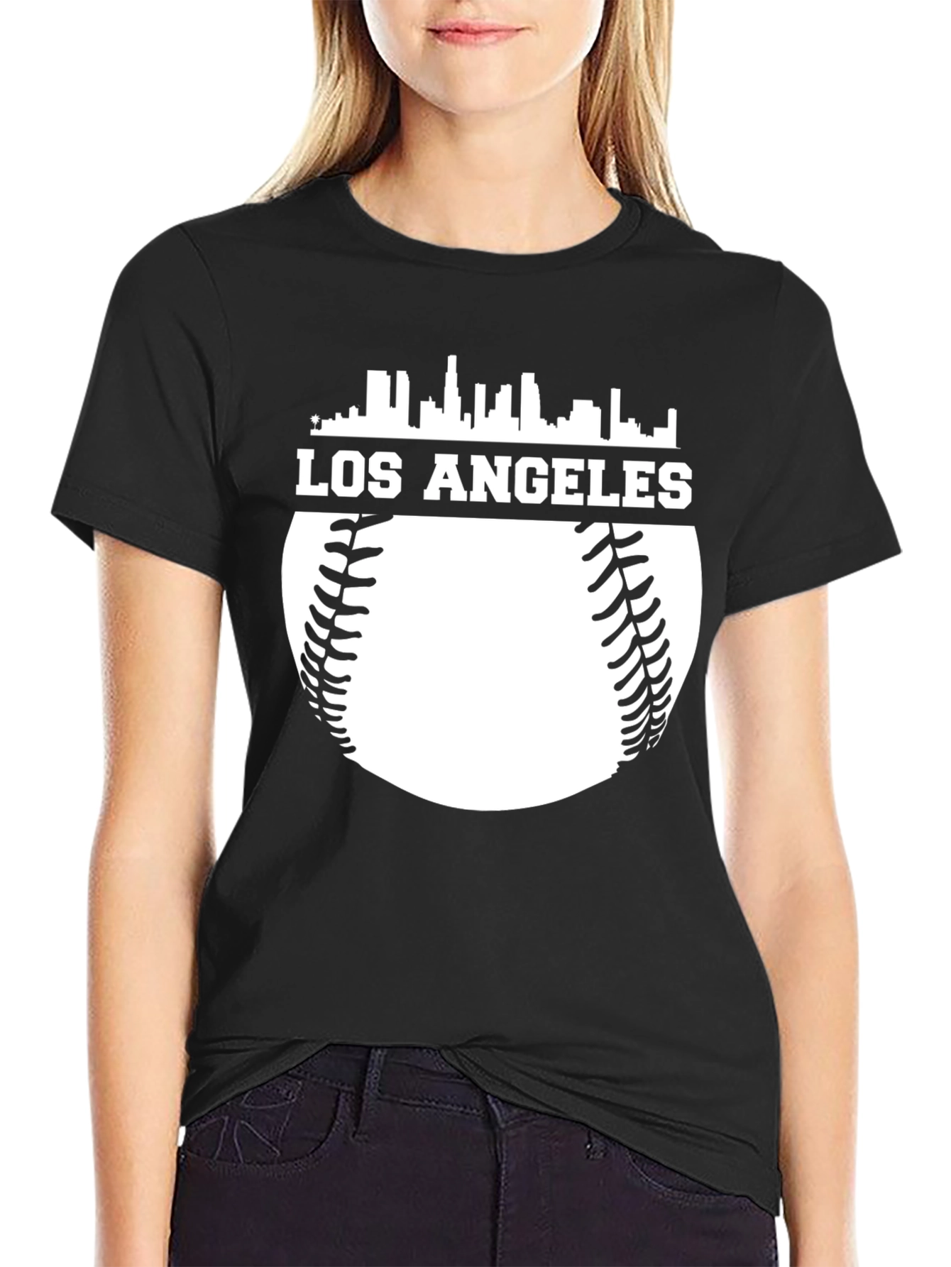 Los Angeles Baseball Graphic Tee - Black