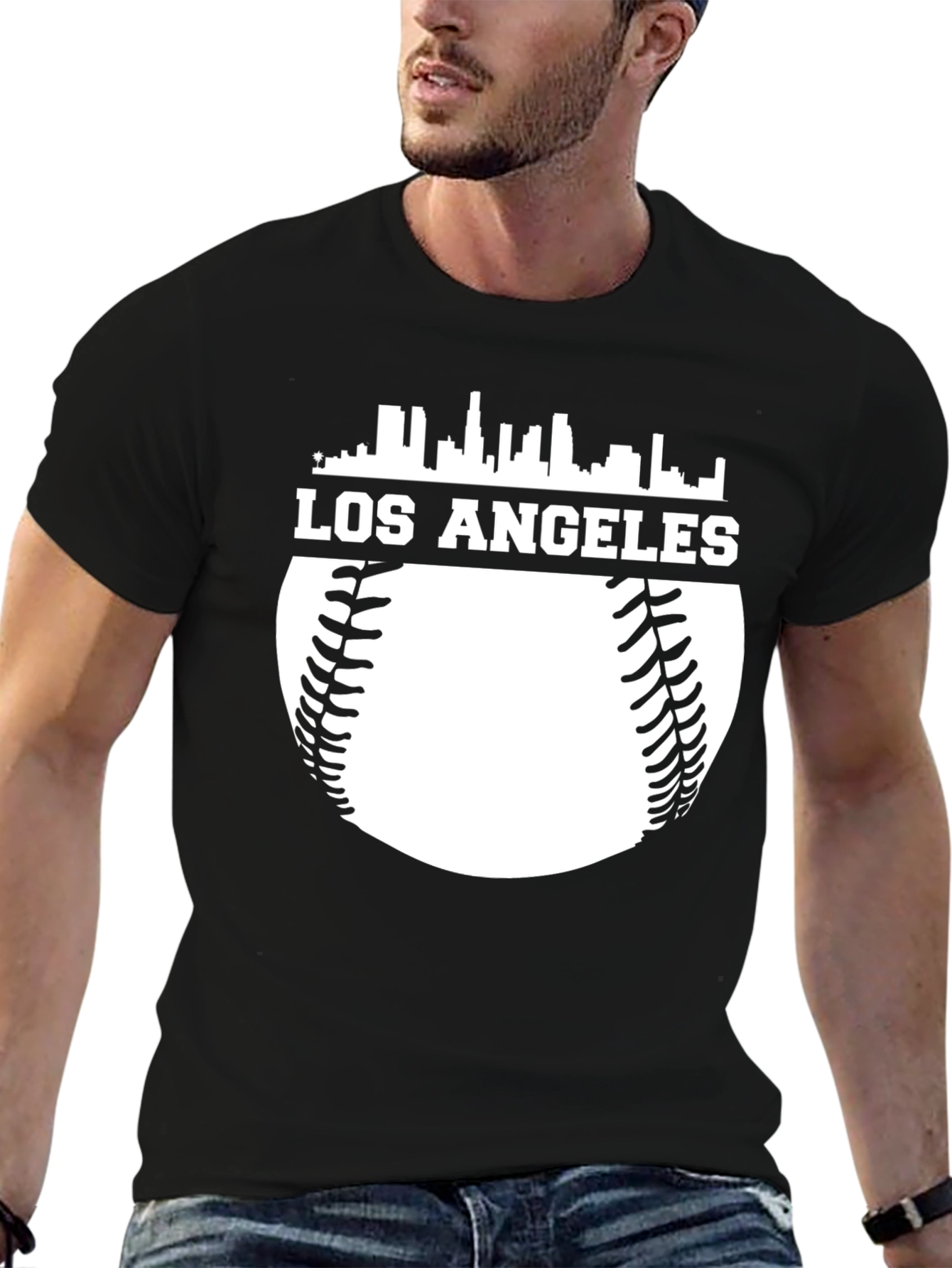 Los Angeles Baseball Graphic Tee - Black