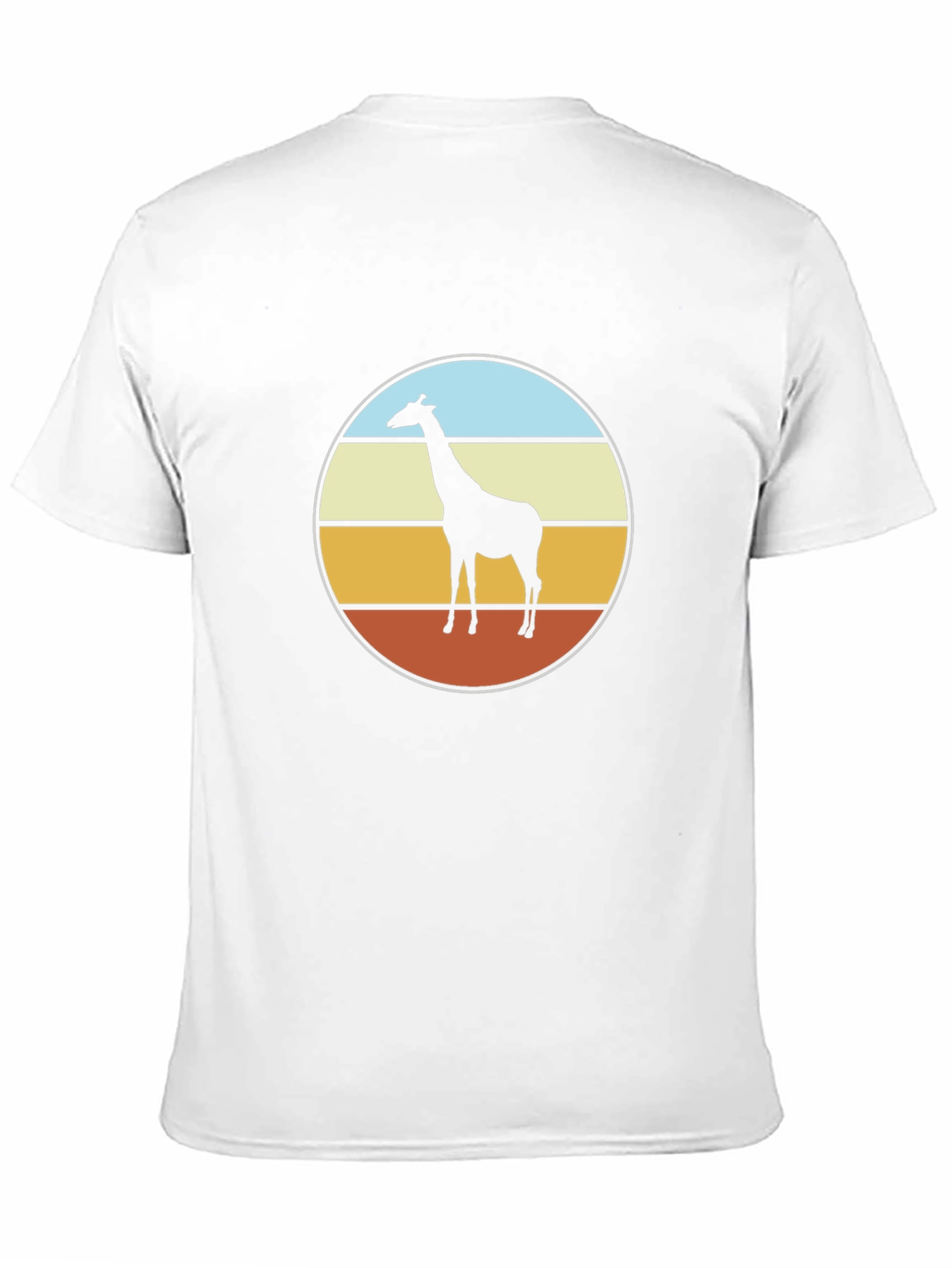 Retro Giraffe Sunset T-Shirt - Black