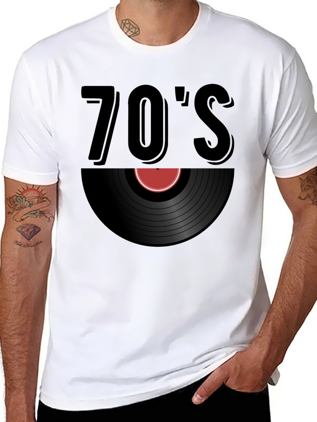Retro 70s Vinyl Record T-Shirt