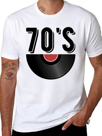 Retro 70s Vinyl Record T-Shirt