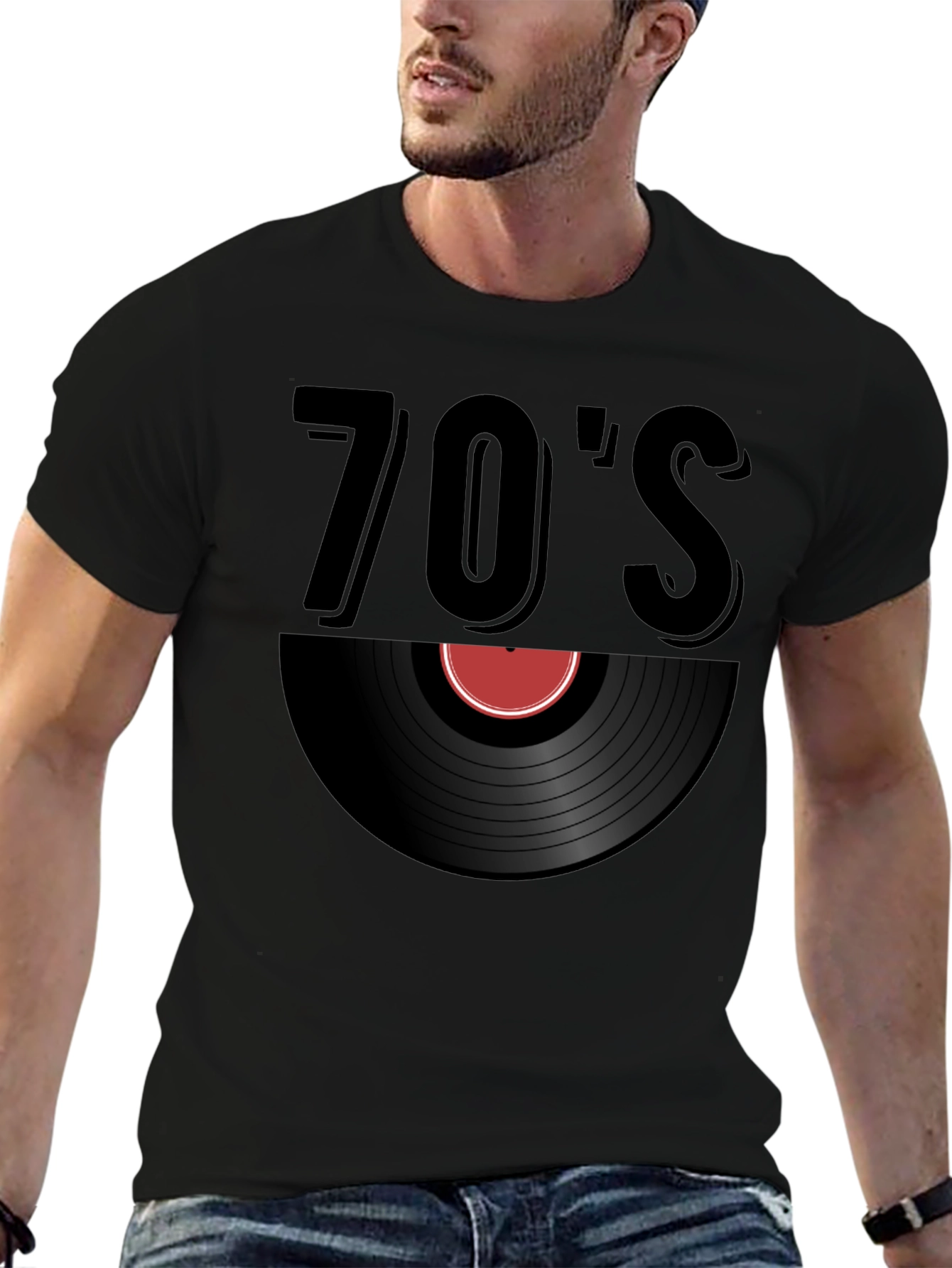 Retro 70s Vinyl Record T-Shirt