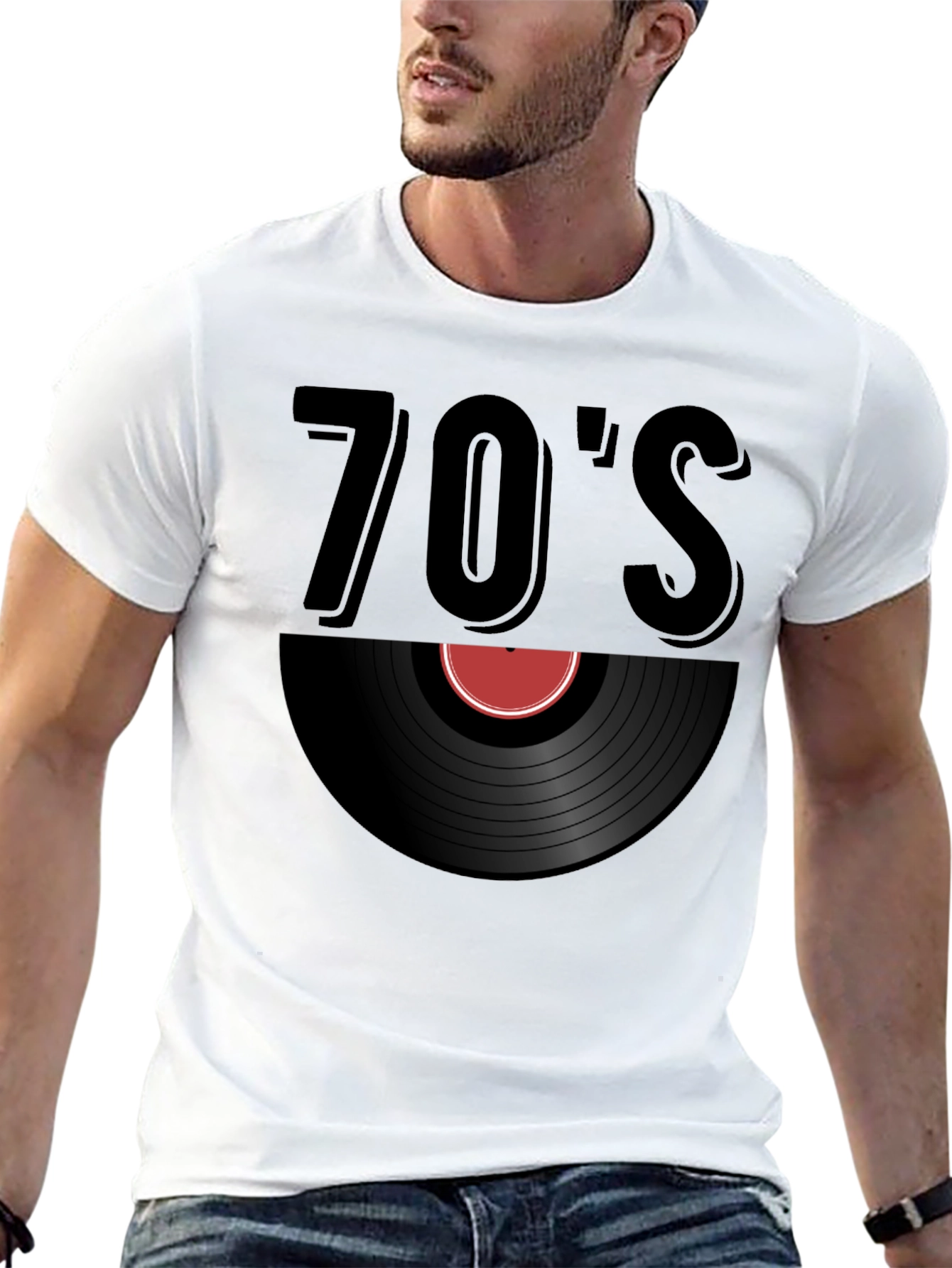 Retro 70s Vinyl Record T-Shirt