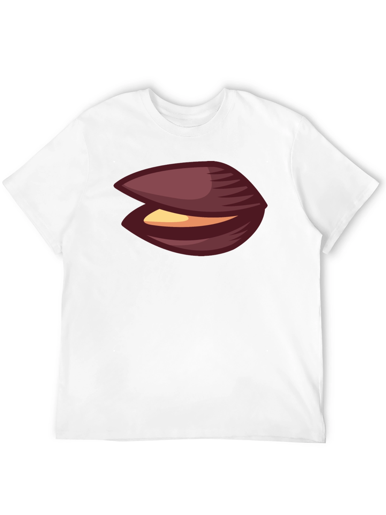 Novelty Black T-Shirt with Clam Graphic