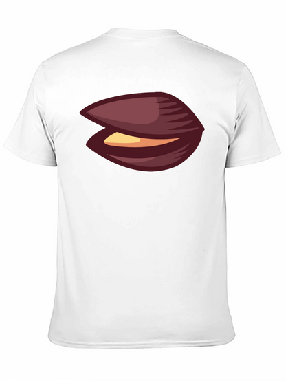 Novelty Black T-Shirt with Clam Graphic