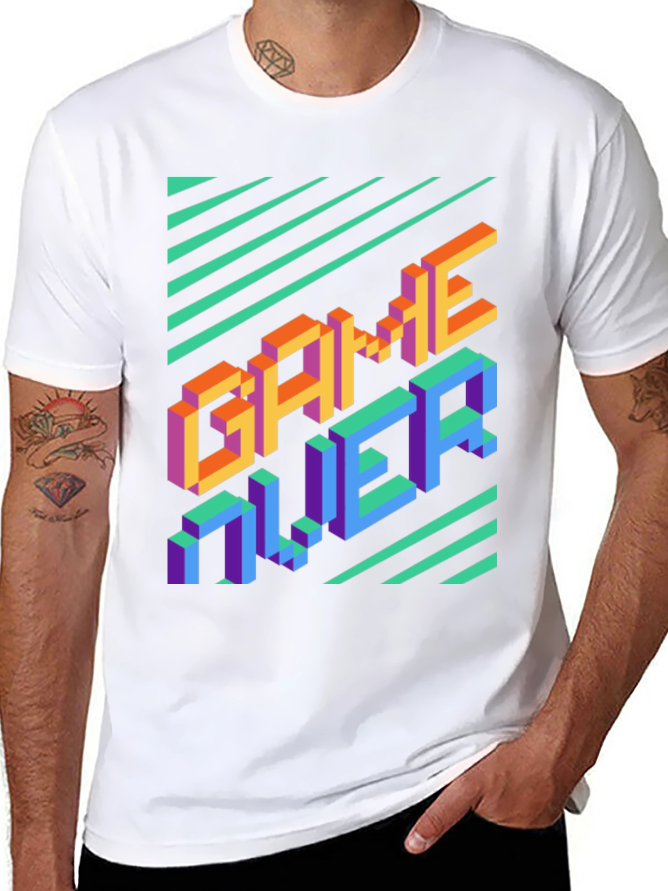 Game Over Pixel Art T-Shirt - Gamer Style