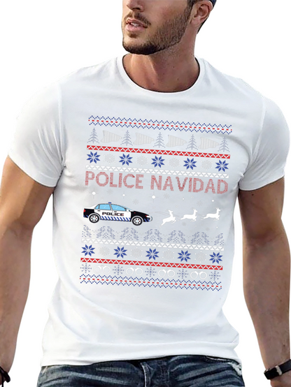 Police Navidad Christmas Sweater T-Shirt