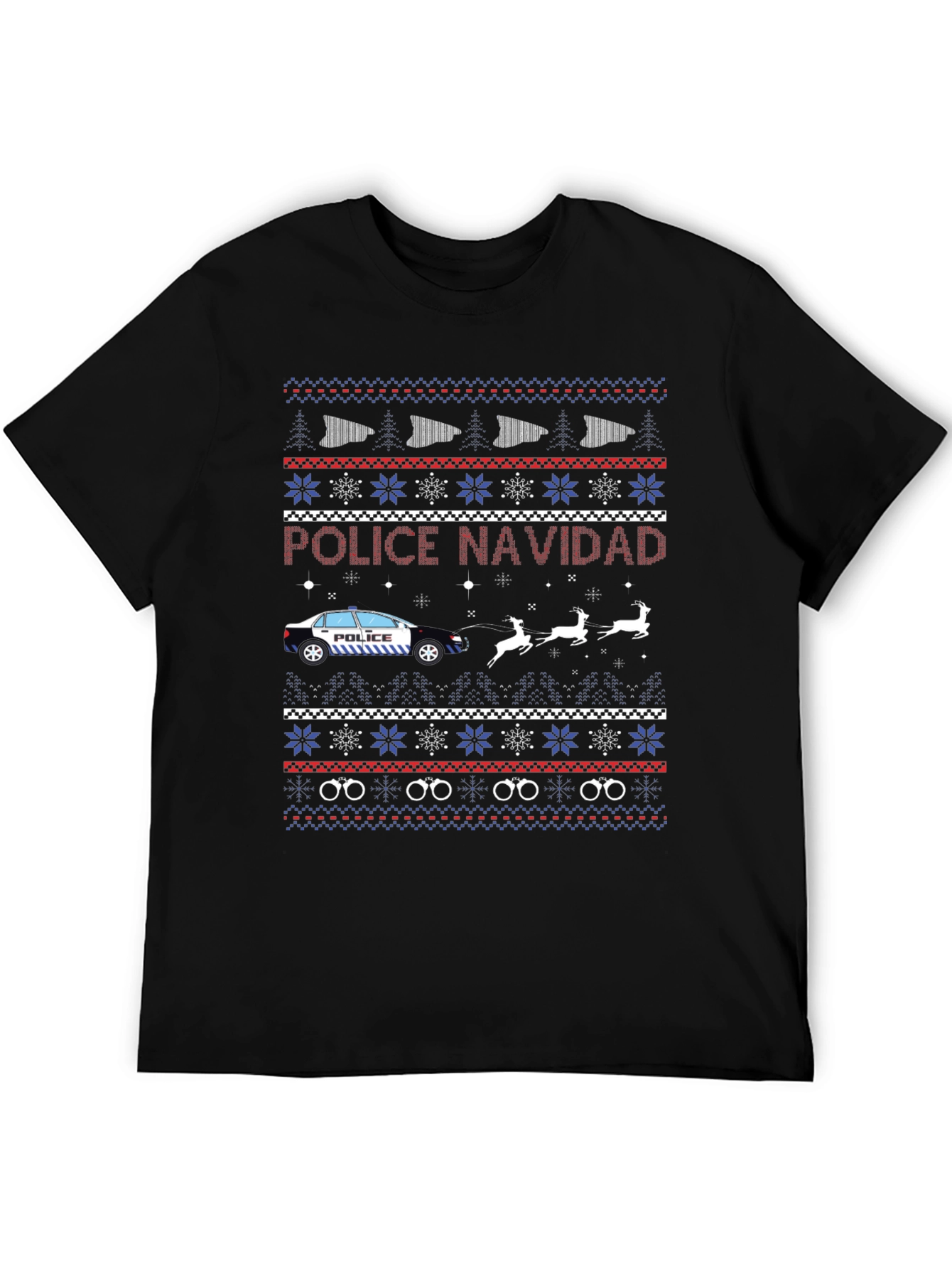 Police Navidad Christmas Sweater T-Shirt