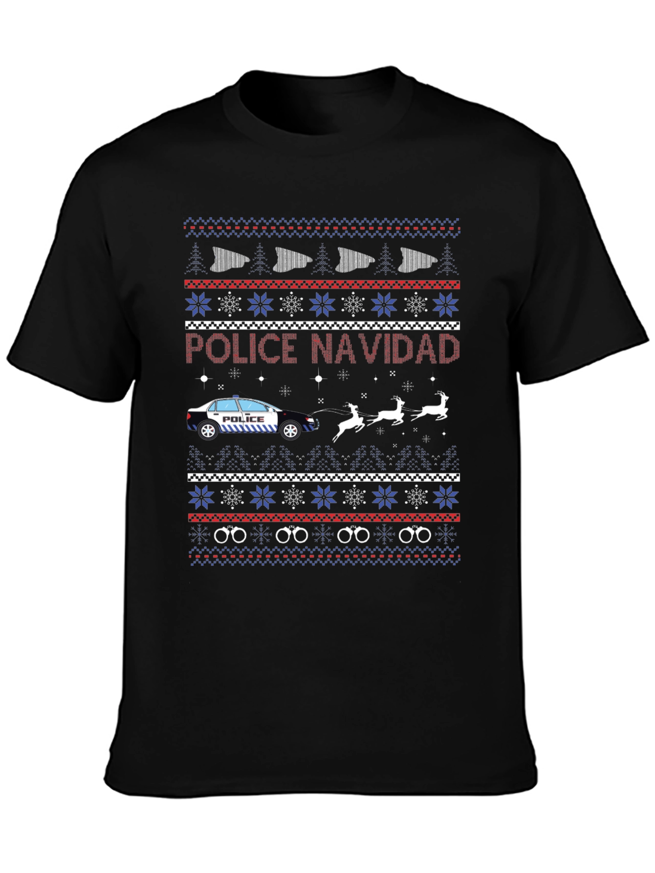 Police Navidad Christmas Sweater T-Shirt