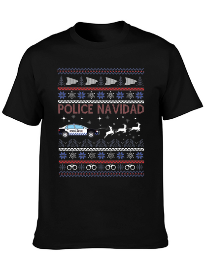 Police Navidad Christmas Sweater T-Shirt