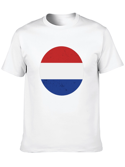 Retro Dutch Flag Graphic Tee - Black