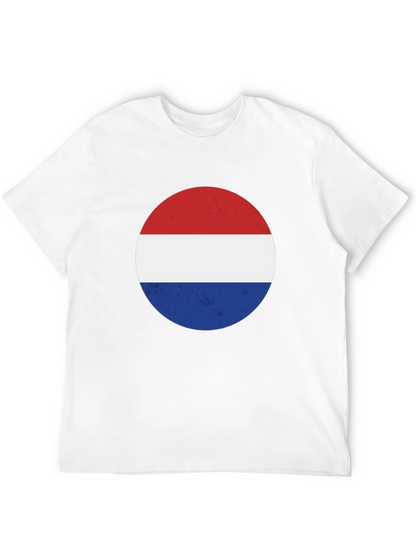Retro Dutch Flag Graphic Tee - Black