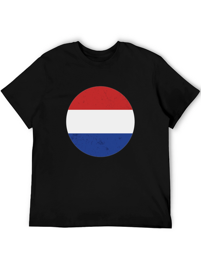 Retro Dutch Flag Graphic Tee - Black