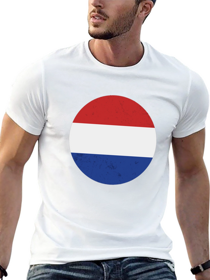 Retro Dutch Flag Graphic Tee - Black