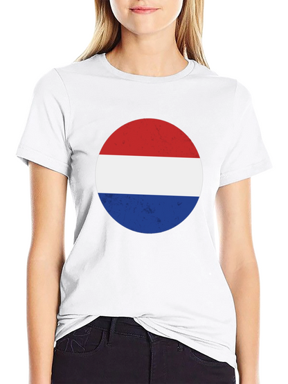 Retro Dutch Flag Graphic Tee - Black