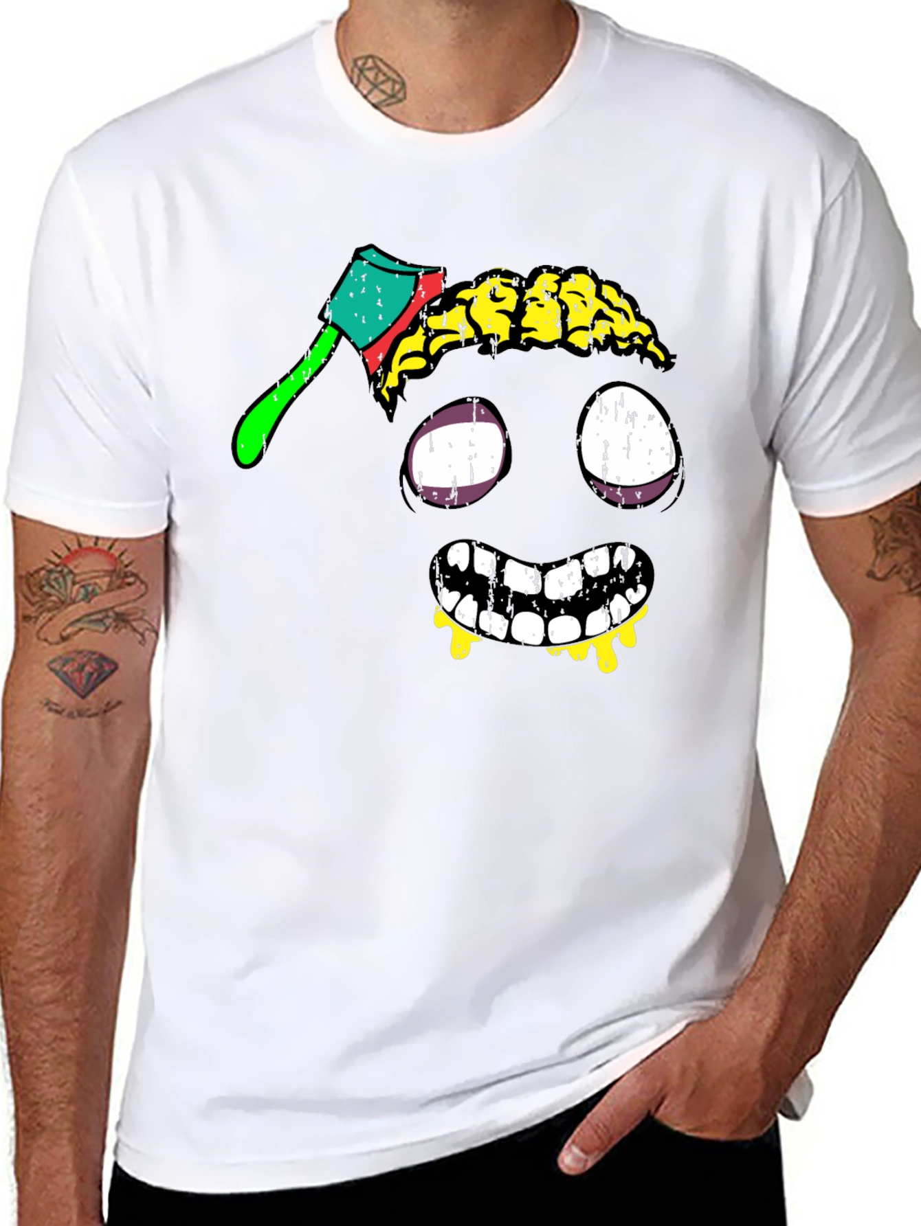 Zombie Brain Axe T-Shirt