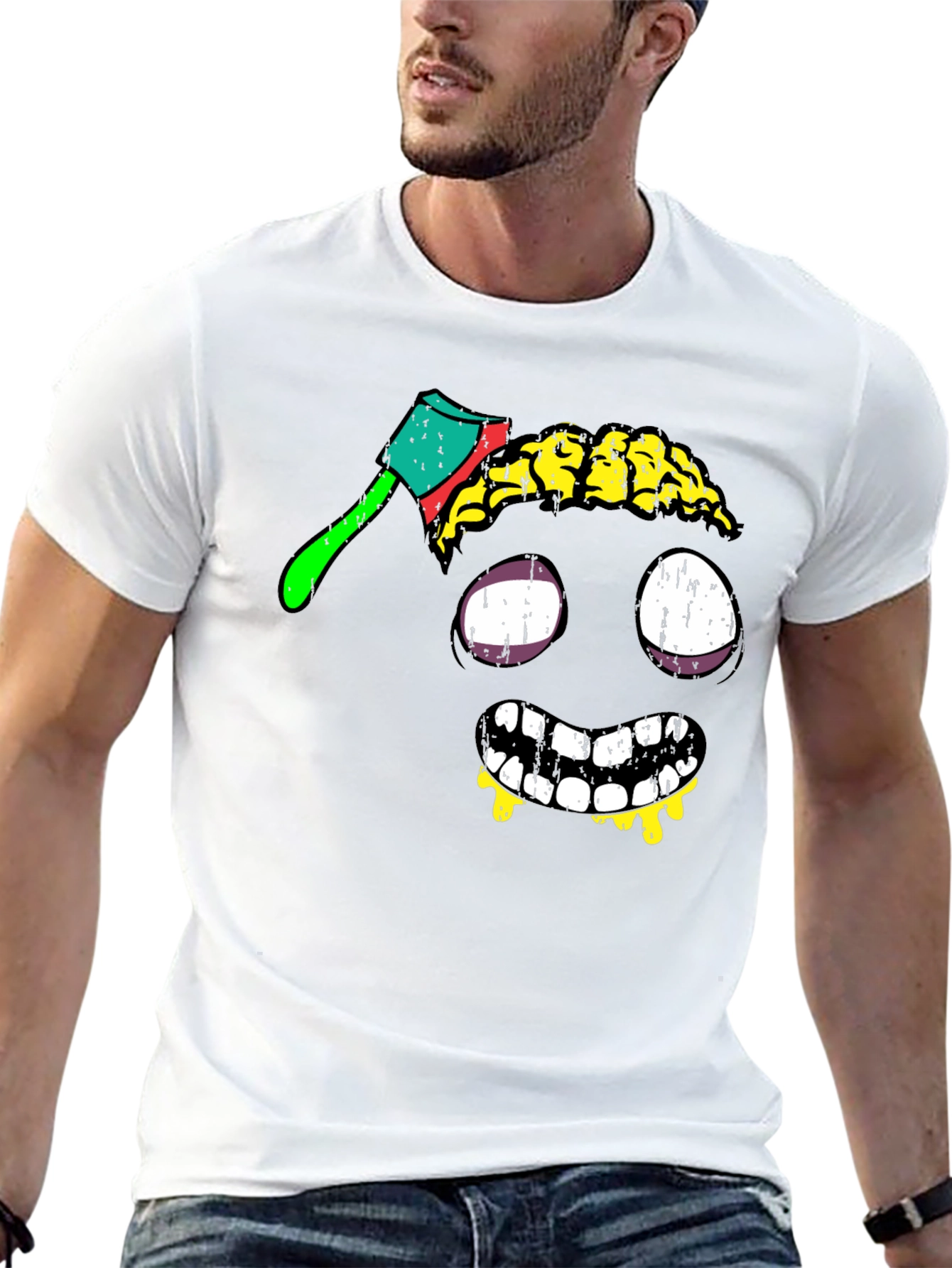 Zombie Brain Axe T-Shirt