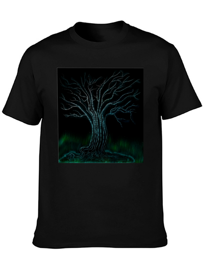 Binary Tree Graphic T-Shirt - Black Modern Tech Style
